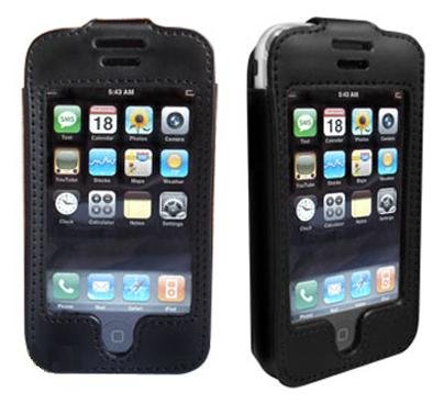 Apple iPhone Leather Slim Carrying Case Protector with Rotating Belt Clip for I PHONE 4GB and 8GB