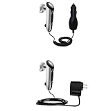 Essential Kit for the Plantronics Discovery 640 - includes Car and Wall Charger with Rapid Charge Technology - Gomadic Brand w/ TipExchange Technology