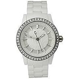 Dkny Quartz White Gem Dial White Plastic Band - Womens Watch NY8011