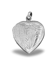 Sterling Silver Heart Picture Locket just under 3/4 in x 3/4 in