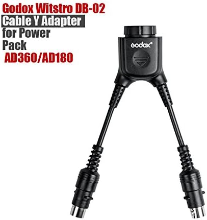 Godox PB960 DB-02 Cable Y Adapter 2 to 1 for Power Pack AD360/AD180 Improving Recycle Time
