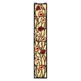 Victorian Floral Tiffany Poppy Stained Glass Window
