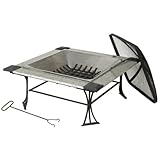 Deckmate Square, Stainless Steel Fire Bowl with Granite Trim