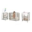 Stokke 103909 Sleepi Bassinet and Crib Nursery Set in Gray with Mattress