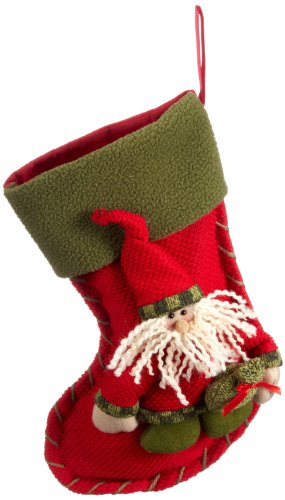 Brauns-Heitmann 82059 Nikolaus-Stiefel, ca. 30 cm, rot / gr&uuml;n