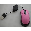PARA Pink Retractable Mini Optical Netbook Mouse Compatible with Sony Vaio W Series Netbooks
