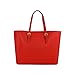 Michael Kors Saffiano Leather Medium Travel Tote - Chili