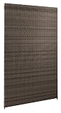 Gartenfreude 2550-1001-027 Polyrattan Zaun-Element 120 x 4 x 180 cm wetterfest zweiseitig geflochten, bicolour beige
