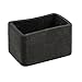 Rubber Rectangle Cap Table Chair Leg Protector 25mm x 38mm Black