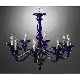 Preciosa Odetta 8 Light Blue Crystal Chandelier by SmartBargains