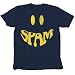 SPAM Smile Distresed Navy T-shirt Tee