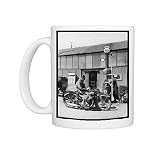 Photo Mugs of Motor Bike At Pump from Mary Evans