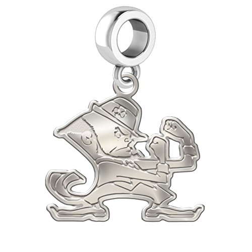 Notre Dame Fighting Irish Natural Finish Logo Cut Out Dangle Charm Fits All European Style Bracelets