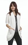 76233X-IV-4X Curve Appeal Plus Size Short Sleeve Cardigan in IVORY Size: 4X