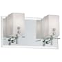 Dainolite V099-2W-PC 2-Light Vanity with Frosted Glass, Polished Chrome
