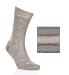 3 Pairs of Collezione Pure Cotton Taupe Socks