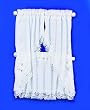 Dollhouse Miniature White Kitchen Curtains by Barbara O'Brien