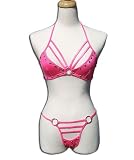 Lust by Teensy Weensy Women's Fetish Lingerie, Arch Angel, Pink, Large/Xlarge