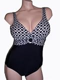 Christina Infinity Circles Empire-Waist One-Piece Black 8