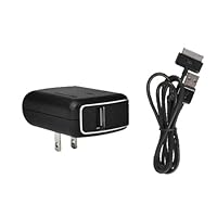 PureGear Single USB Wall Charger with Sync Cable for iPhone, iPad, iPod - Black