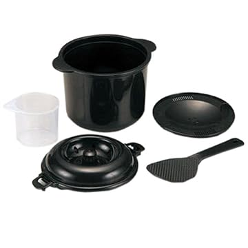 電子レンジ専用炊飯器 備長炭入り ちびくろちゃん 2合炊き