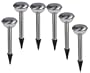Solar Power, Outdoor Solar Garden Lights, Stainless Steel Pack of 6: