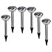 Solar Power, Outdoor Solar Garden Lights, Stainless Steel Pack of 6: