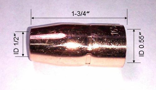 5 Gas Nozzles 169 715 169715 1 2 for Miller and Hobart MIG Welding Guns