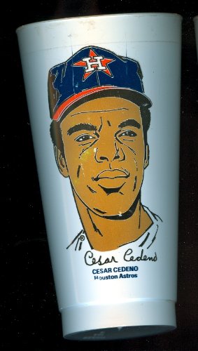 1972 Cesar Cedeno Houston Astros 7 Eleven Baseball Cup