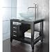 Cappuccino Vanity Set in Venge Off-Black Vessel and Top Finish: Frost