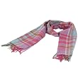 New Softer Than Cashmere Tweed Multi-colored Long Fringe Scarf Shawl Wrap 72x12 Pink