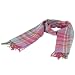 New Softer Than Cashmere Tweed Multi-colored Long Fringe Scarf Shawl Wrap 72x12 Pink