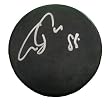 Ales Hemsky Autographed Hockey Puck, Edmonton Oilers, Proof Photo