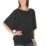 Juniors' Xhilaration Banded Dolman Top - Ebony