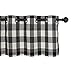 Creativesfun Buffalo Check Grommet Window Valance (Black & White, Valance ä¸¨W53 X L18-INCH)
