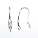 2 pc .925 Sterling Silver Teardrop Cz Crystal Earring Earwire French Hook Earring Connector 19mm/Findings/Bright