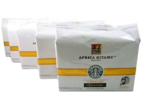 Tassimo T-Disk: Starbucks Kitamu Coffee T-Disc Pods (Case of 5 packages; 60 T-Discs Total)
