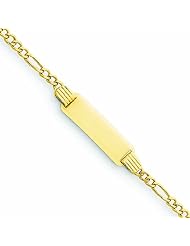 Genuine 14K Yellow Gold Baby Id Figaro Bracelet 2 Grams Of Gold 100% Satisfaction Guaranteed.