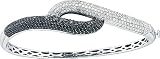 2.53ctw 2.8mm Black Diamond Fashion Bangle 14K White Gold