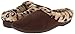 Dearfoams Women's Microsuede Faux Leopard-Trim Slipper