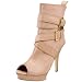 Dollhouse Women's Tanisha Ankle Boot,Beige,8 M US