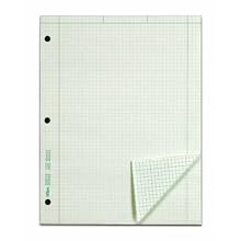 TOPS Engineering Computation Pad, 3-Hole Punched, 8.5 x 11 Inches, 5 Squares per Inch, 100 Sheets, Green, (35510)