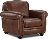 Sofa Express Leather Chair Antique Nail Head Trim
