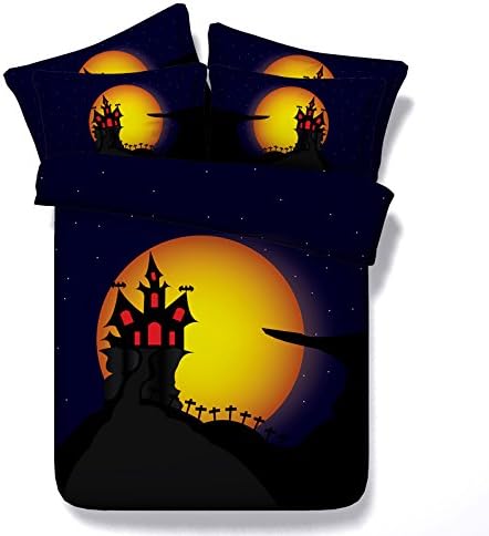 WARMYIY-3D HD Digital Print Bedding Set Comforter shell/ Quilt Cover Set 4pcs, including 1 Comforter shell/ Quilt Cover, 1 bed sheet, 2 pillowcases Twin Full Queen King Size