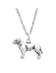Sterling Silver Labrador Retriever Dog Charm with Thin Singapore Chain Necklace