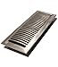 Decor Grates LA414-NKL Louvered Cast Aluminum Floor Register, 4x14 Inches, Brushed Nickel