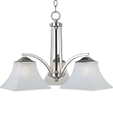 Aurora 3 Light Chandelier - Satin Nickel