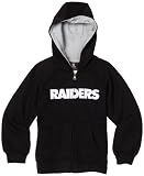 NFL Boys' Oakland Raiders Sportsman Zip Ft Fleece Hoodie - R16C4Q03 (Black, 7)