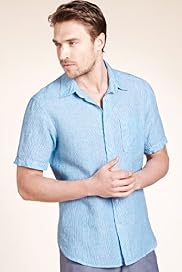 Blue Harbour Pure Linen Bengal Striped Shirt