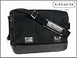 Authentic Coach Camden Canvas & Leather Flap Messenger Laptop Business Bag 70427 Black